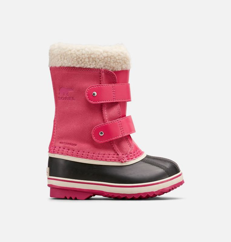 Kids Snow Boots Pink/Black - Sorel Childrens 1964 Pac™ Strap - 346985-UBP